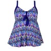 Hilor Women's Plus Size Swimsuits Flowy Tankini Tie Knot Two Piece Swimsuits Tankini Bathing Suits - Costume da bagno - $19.99  ~ 17.17€