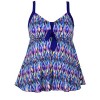 Hilor Women's Plus Size Swimsuits Flowy Tankini Tie Knot Two Piece Swimsuits Tankini Bathing Suits - Swimsuit - $19.99 