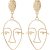 Hollow Design Face Geometric Earring - Earrings - 