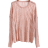 Hollow round neck sweater - Pulôver - $23.99  ~ 20.60€
