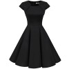 Homrain Women's 1950s Retro Vintage A-Line Long Sleeves Cocktail Swing Party Dress - Dresses - $21.99  ~ £16.71