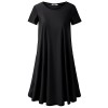 Homrain Women's Comfy Casual Short Sleeve T-Shirt Loose Swing Tunic Dress - Dresses - $14.99 