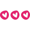 Hot Pink Hearts - Objectos - 