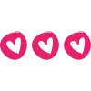 Hot Pink Hearts - 饰品 - 