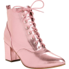 HotTopic Pink Metallic Booties - Stiefel - 