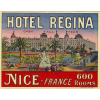 Hotel Regina Nice France luggage label - Ilustracije - 