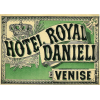 Hotel Royal Danieli 1890s luggage label - Ilustracje - 