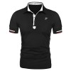 Hotouch Mens Fashion Polo Shirt Short Sleeve Polo Tee Casual Slim Fit Basic Golf Tee Sport Polo T-Shirts - Shirts - $13.99 