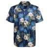 Hotouch Men's Hawaiian Aloha Shirt Short Sleeve Tropical Floral Print Button Down Shirt - Shirts - $7.99 