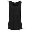 Hotouch Women's Casual Pleated Front Sleeveless Blouse Tops - Camicie (corte) - $4.99  ~ 4.29€