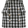 Houndstooth Button Skirt. - Resto - 