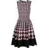 Houndstooth Pink Sleeveless Dress - Resto - 