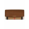 House Check Leather Continental Wallet - Portfele - 425.00€ 