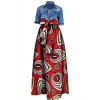 Huiyuzhi Womens African Print Dashiki Dress Long Maxi A Line Skirt Ball Gown - Vestiti - $21.98  ~ 18.88€