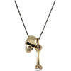 Human Skull & Bone Necklace #bone #bones - Ogrlice - $50.00  ~ 42.94€