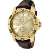 I By Invicta Men's 43663-004 Gold Dial Brown leather Watch - Watches - $69.95 