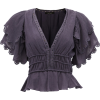 ISABEL MARANT Lemila studded crepe top - Рубашки - короткие - 
