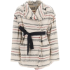 ISABEL MARANT neutral belted short coat - Jaquetas e casacos - 