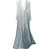Ice Blue Floral Dress - Платья - 