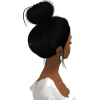 Illus. of Girl with Bun in White - Anderes - 