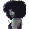 Illus. of Girl with Curly Fro - Otros - 