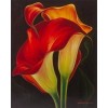 Illus. of Red and Yellow Lilies - Drugo - 