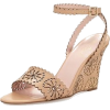 Illus. of Tan Wedge Shoes - Sandals - 