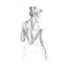Illus. of Woman From Back in White - Остальное - 