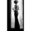 Illus. of Woman in Black and White - Resto - 