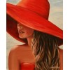 Illus. of Woman in Wide Brimmed Hat - Ostalo - 