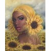 Illus. of Woman with Daisy Hair - Otros - 