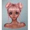 Illustration of Girl with Pink Hair - Ostalo - 