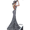 Illustration of Model with Striped Maxi - Other - 
