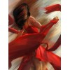 Illustration of Woman in Flowing Red Dre - Anderes - 