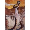 Illustration of Woman on Balcony - Resto - 