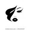 Illustration of Woman with Black Lipstic - Anderes - 