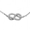 Infinity Knot Necklace, Diamond Pendant  - Collane - 