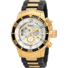 Invicta Men's 0478 Corduba Collection Chronograph Black Polyurethane and 18k Gold-Plated Watch - Watches - $214.16 