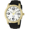 Invicta Men's 1049 Specialty Collection White Dial 18k Gold-Plated Stainless Steel and Black Canvas Watch - Watches - $50.98 