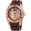 Invicta Men's 1260 Sea Spider Mechanical Skeleton Dial Brown Polyurethane Watch - Watches - $169.99 