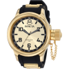 Invicta Men's 1438 Russian Diver Gold Dial Black Polyurethane Watch - Zegarki - $89.47  ~ 76.84€