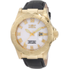Invicta Men's 1710 Pro Diver Elegant Gold-Tone Leather Watch - ウォッチ - $99.99  ~ ¥11,254