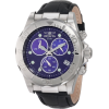 Invicta Men's 1717 Pro Diver Chronograph Blue Dial Black Leather Watch - Watches - $109.99 