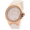 Invicta Women's 1646 Angel Collection Rose Gold-Tone Large Crystal Bezel White Polyurethane Watch - Watches - $69.95 