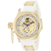 Invicta Women's 1822 Russian Diver Mechanical Gold Tone Skelton Dial White Polyurethane Watch - Часы - $166.65  ~ 143.13€