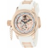 Invicta Women's 1823 Russian Diver Mechanical Rose Gold Tone Skelton Dial White Polyurethane Watch - Watches - $197.50 