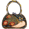 Irresistible Antique Leaf Handmade Beaded Gemstones Rhinestone Closure Hard Case Frame Evening Handbag Purse - Bolsas pequenas - $75.50  ~ 64.85€