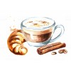 Istock capuccino croissant and cinnamon - Illustrations - 