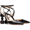 JACQUEMUS black camil 105 leather pumps - Klasične cipele - 