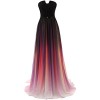 JAEDEN Gradient Chiffon Formal Evening Dresses Long Party Prom Gown - Dresses - $45.00 